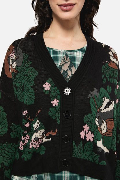 Keeper Of The Woods Graphic Knit Cardigan