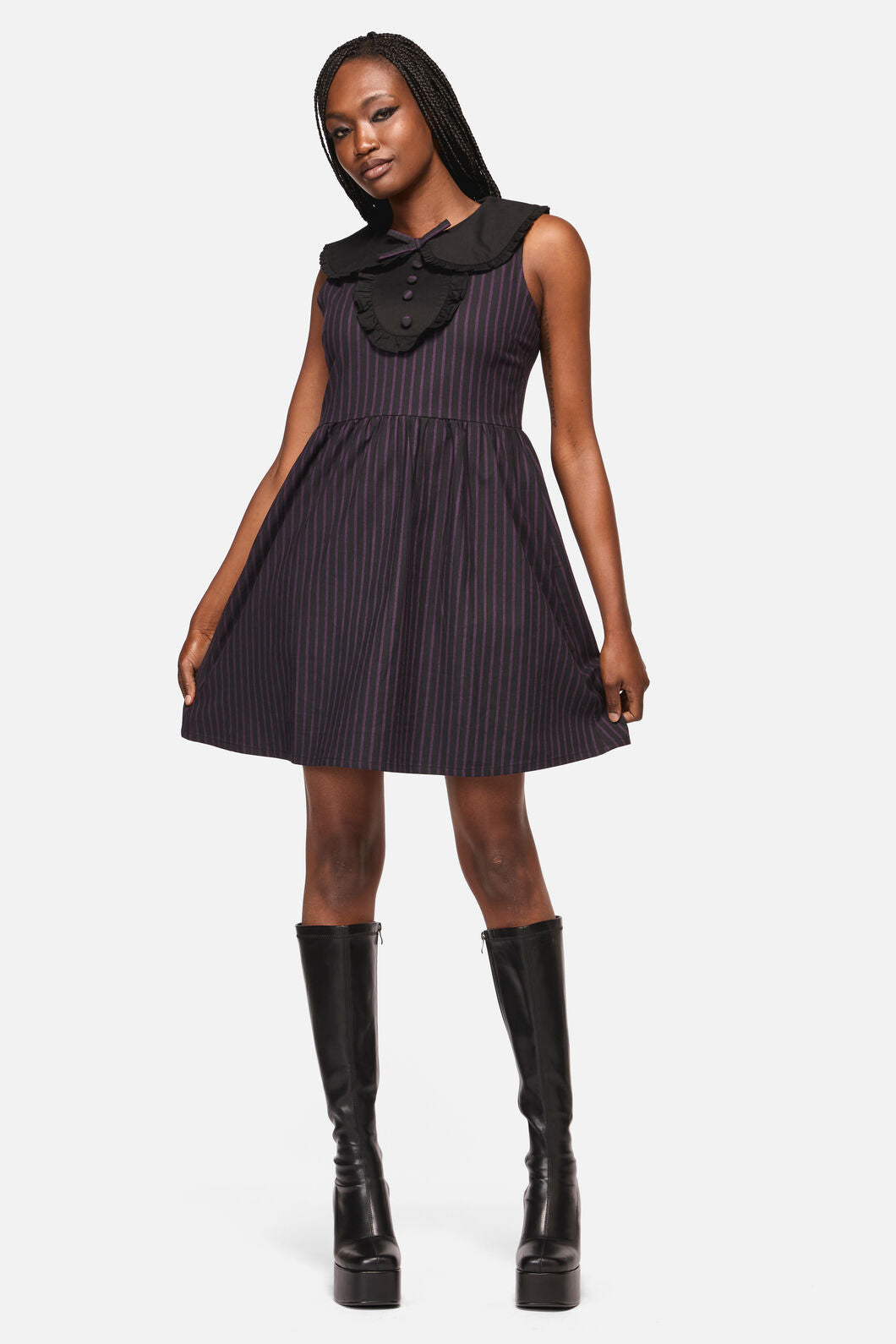 Sabrina Pinstripe Goth Dress