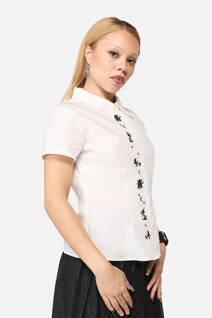 Fiona Embroidered Placket Blouse