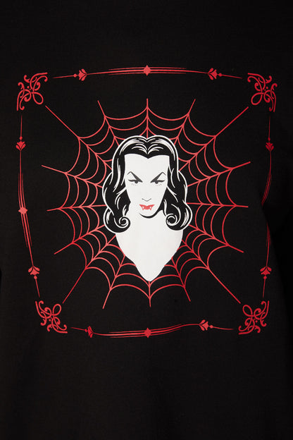 Vampire Print Sweatshirt