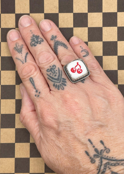 Cherry Slot Machine Dice Ring
