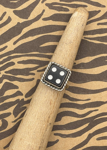 Sterling Silver Dice Ring