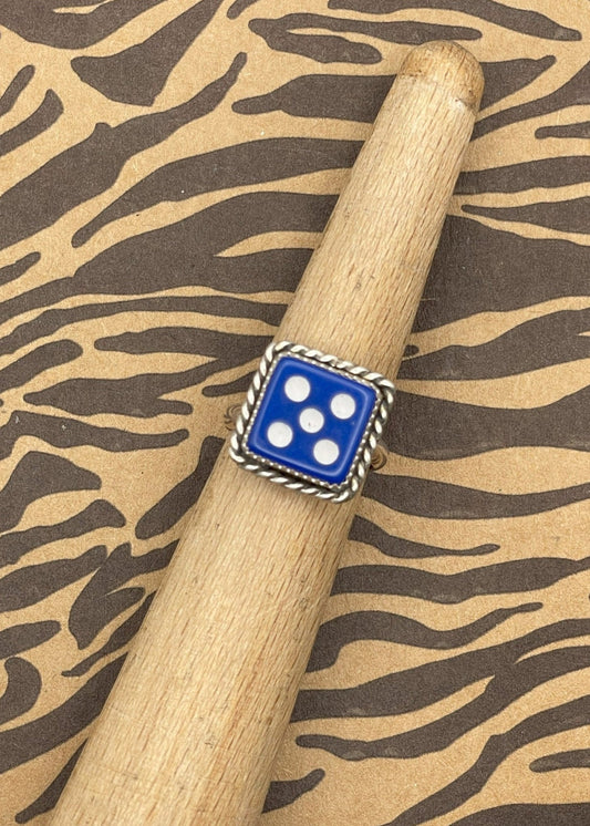Sterling Silver Dice Ring