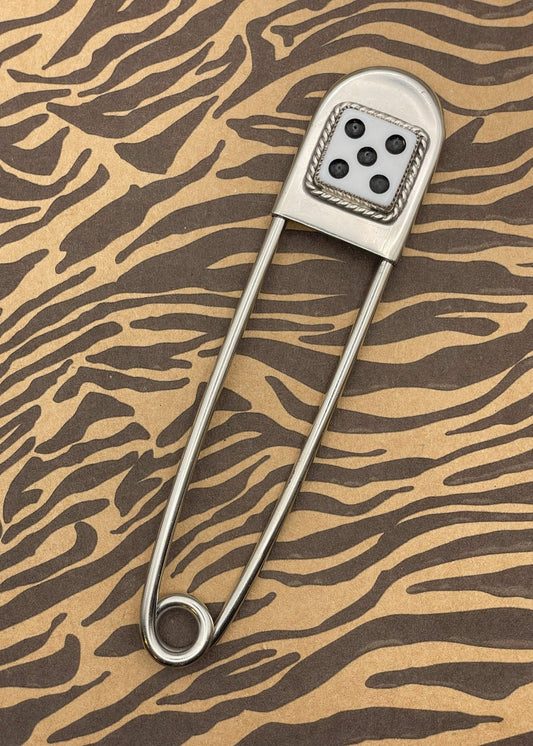 Dice Jumbo Safety Pin Keychain