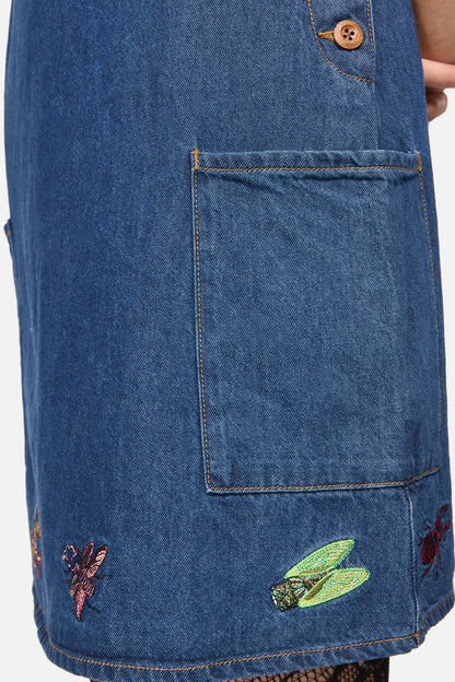 Bugs Galore Embroidered Pinafore