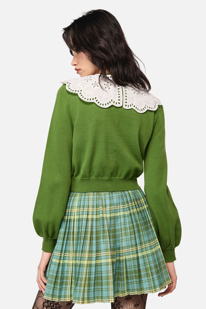 Insect Lover Lace Trim Cardigan