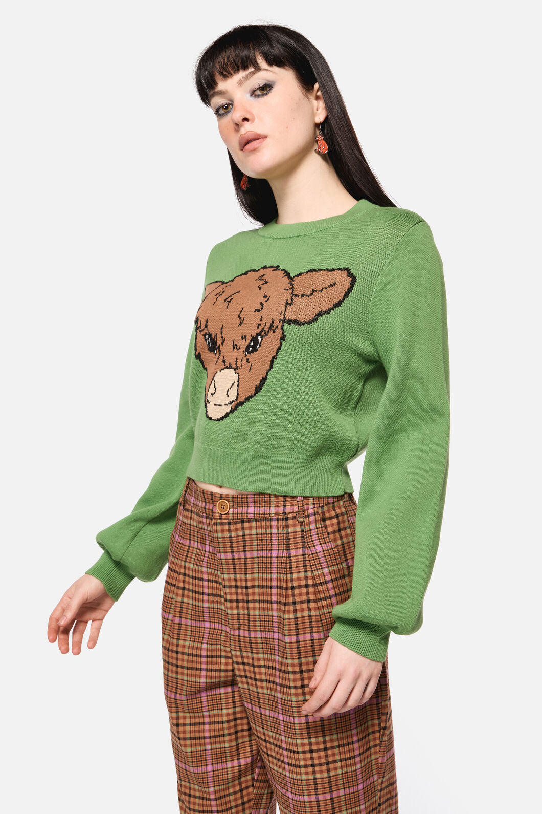 Grazing Cow Knit Sweater