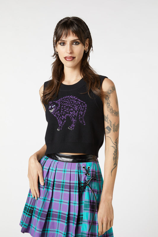 Grinning Cat Placement Sweater