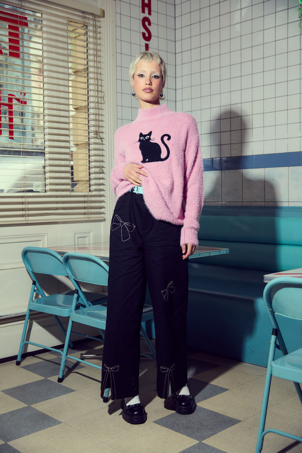 Catkins Boucle Knit Sweater