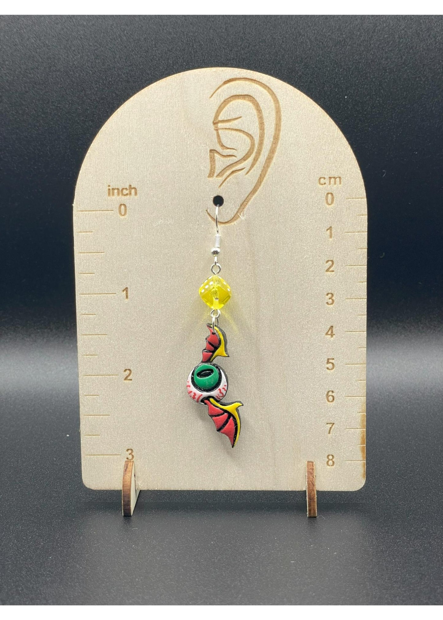 Tattoo Love Flying Eyeball Earrings