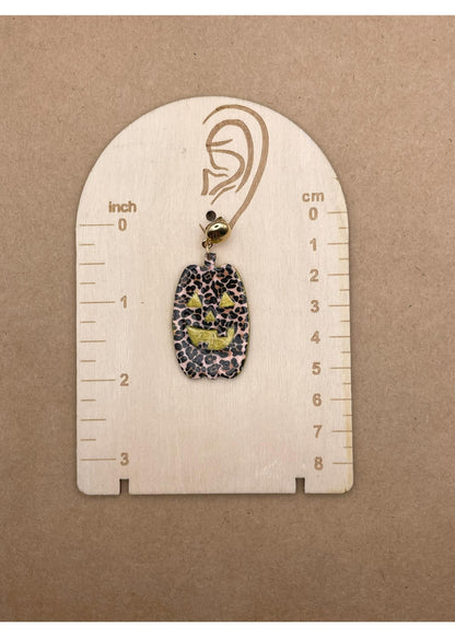 Salem Leopard Jack-O-Lantern Earrings