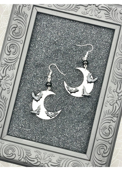 Salem Moon and Bats Earrings