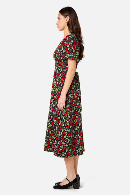 Raspberry Midi Dress