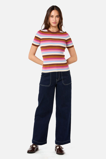 Skye Stripe Rib Knit Top
