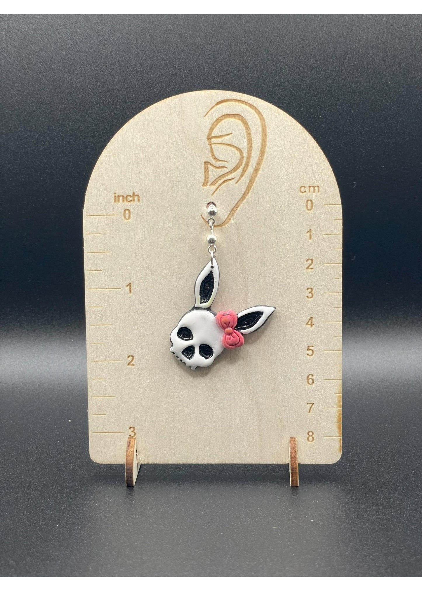 Tattoo Love Skull Bunny Earrings