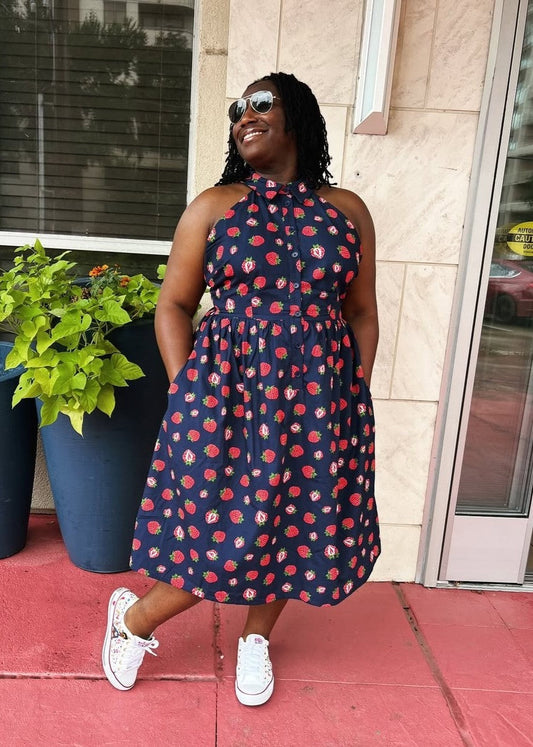 Cutaway Shirt Fit & Flare Dress