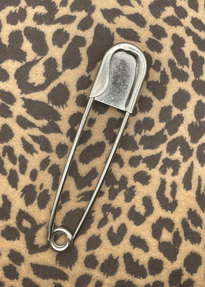 White Buffalo Turquoise Jumbo Safety Pin Keychain