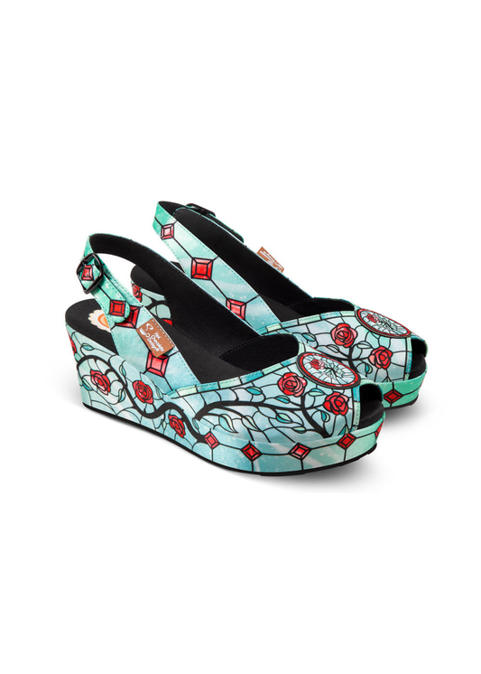 Chocolaticas® Stained Roses Women's Sandal