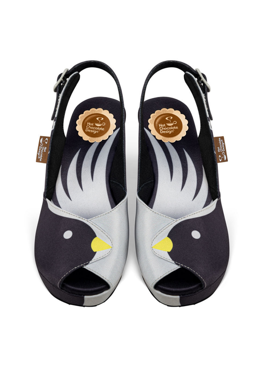 Chocolaticas® Black Birds Women's Sandal